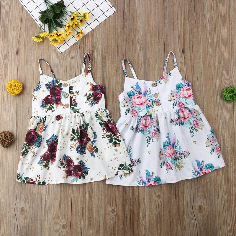 Luxury Handmade Summer Toddler Baby Girls Dress Flower Sleeveless V Neck Party  Dress For Girls In Elegant Summer Design