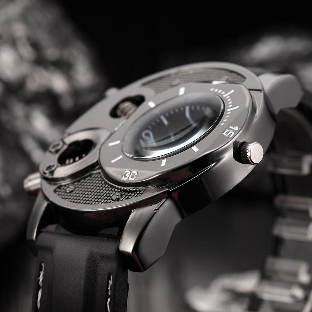 Men's Leather Watch Hardlex Glass