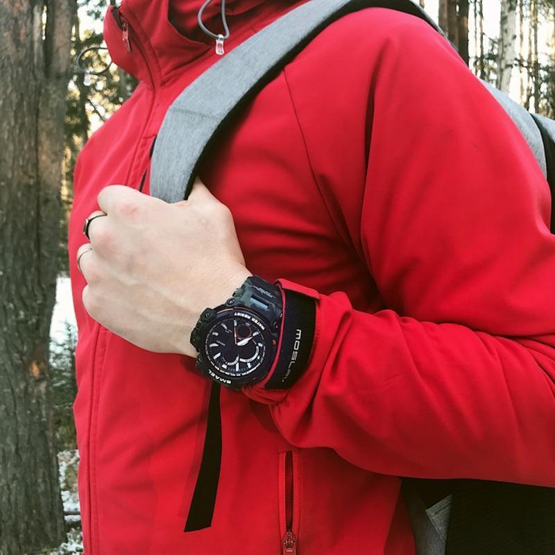 Army Green Sport Waterproof 50M Men Watches With LED Digital