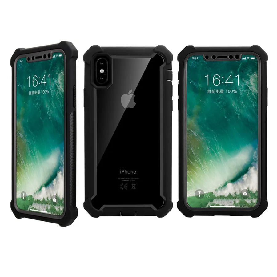Transparent Phone Case For iPhone 17 Pro 15 14 13 12 11 16 XS 7 8 Plus SE 2022 Hybrid Rugged Anti Shock Doom Armor Cover Cases