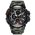 Army Green Sport Waterproof 50M Men Watches With LED Digital