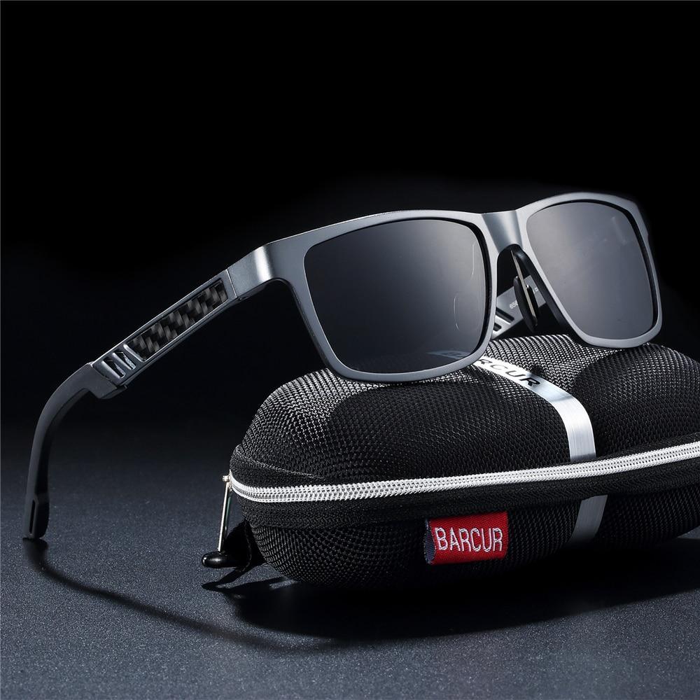 Aluminum Polarized Square Sunglasses