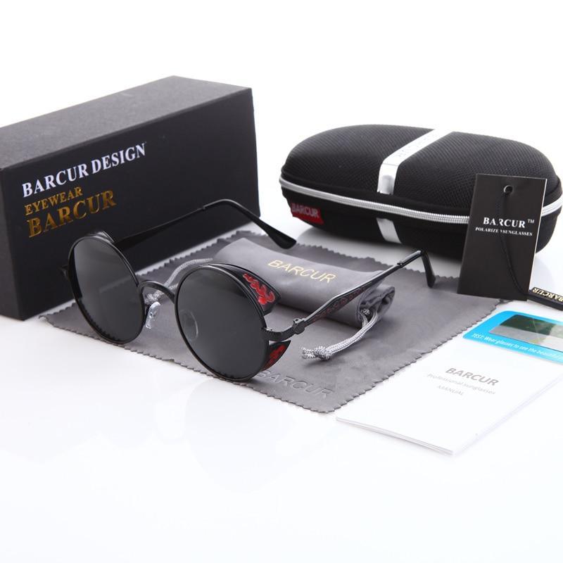 Steampunk Round Gothic Polarized Sunglasses UV400
