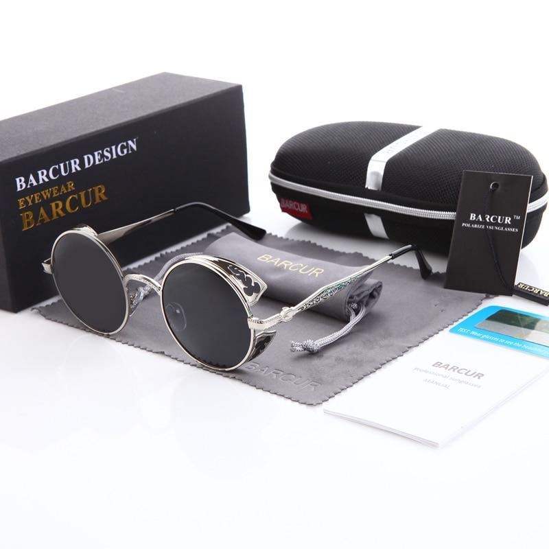 Steampunk Round Gothic Polarized Sunglasses UV400