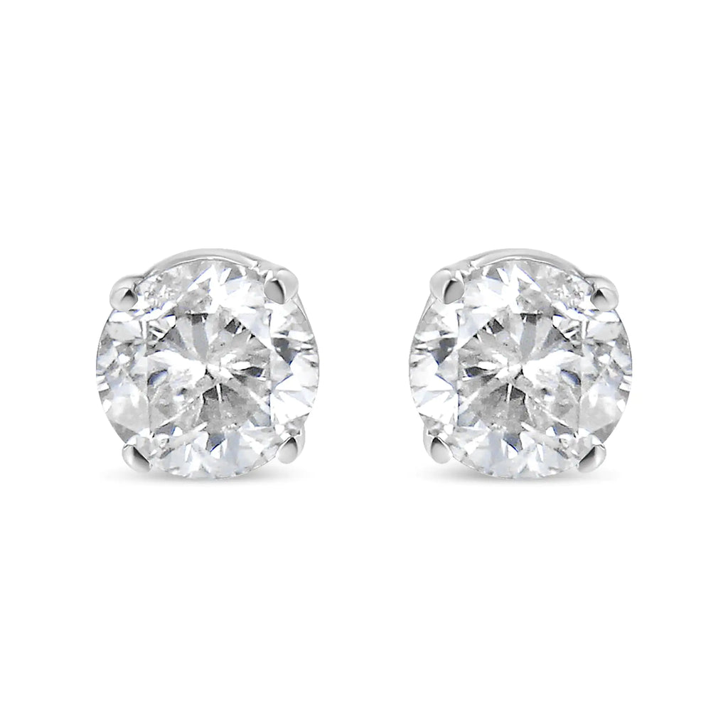 14K Gold Lab Grown Stud Earrings
