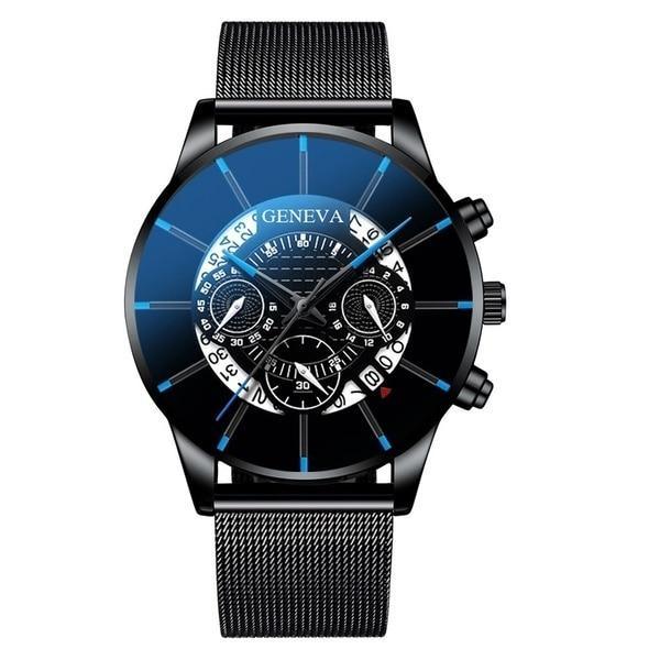 Men's Watch Stainless Steel Calendar Quartz Wristwatch Men Sports