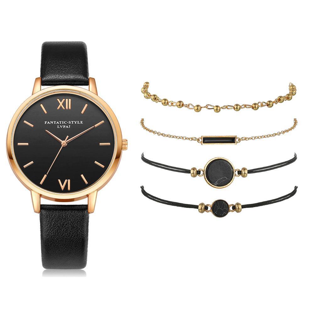Style Fluxury High Fashion Women's Leather Band Analog Quartz