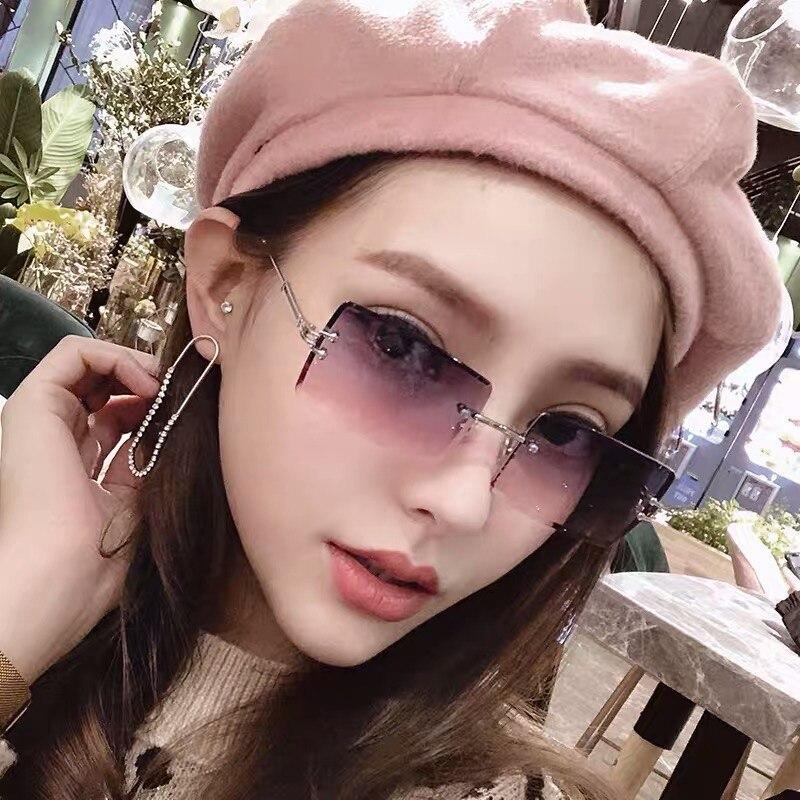 Rimless Rectangle Sunglasses
