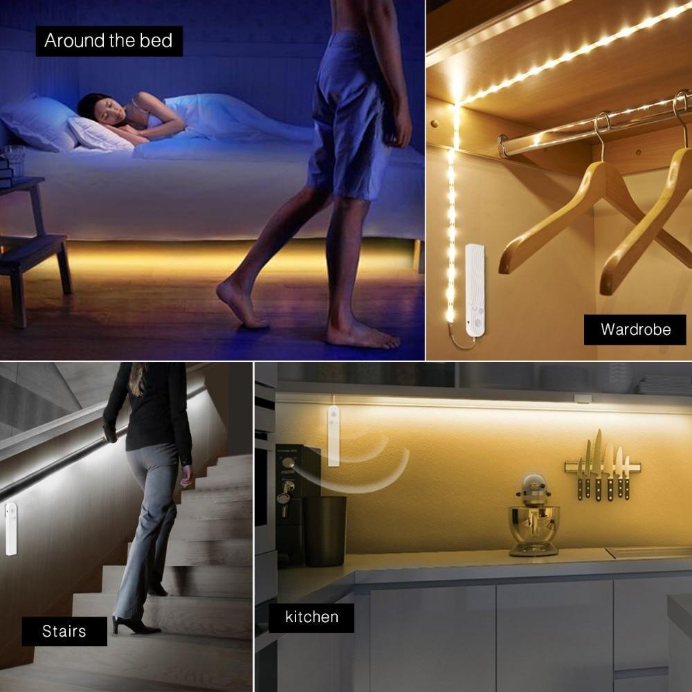 Stevvex Bedside Lights Wireless Night Mode With USB Powered Human
