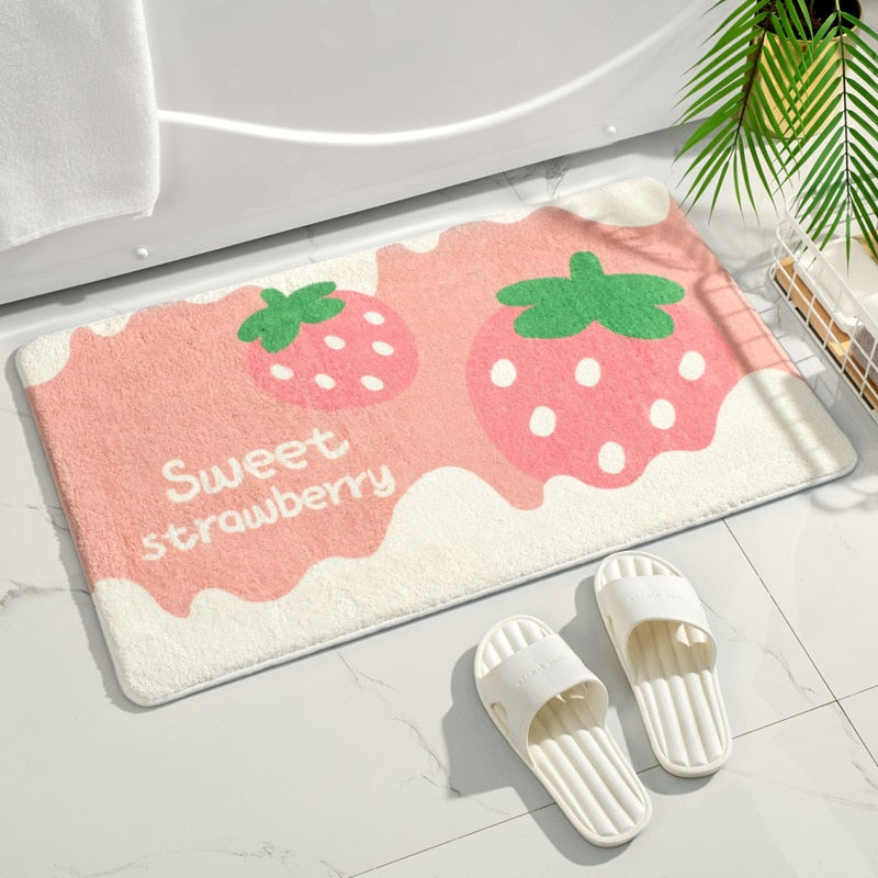 Sweet Strawberry Bath Mat