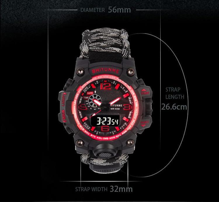 Survival Men Sports Watch With Outdoor Compass