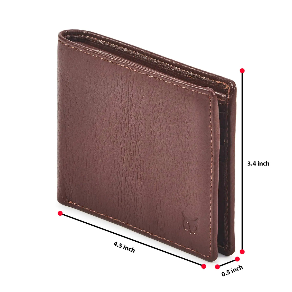Real Leather Mens Bifold Wallet RFID