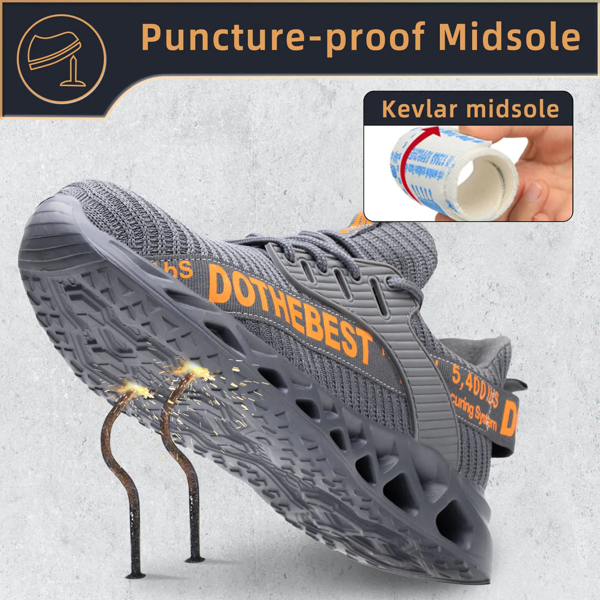 Furuian Waterproof Steel Toe Sneakers
