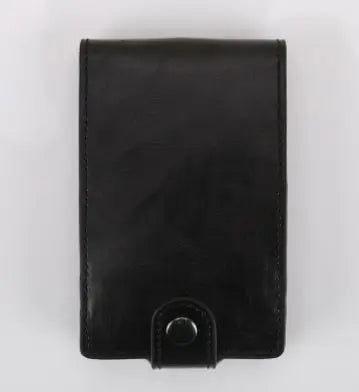 Hot sale Women Men RFID Card Holders Stack Up Pull Out Mini Cascading Wallet ID Cash Cardholder Crazy Horse PU Leather Purses