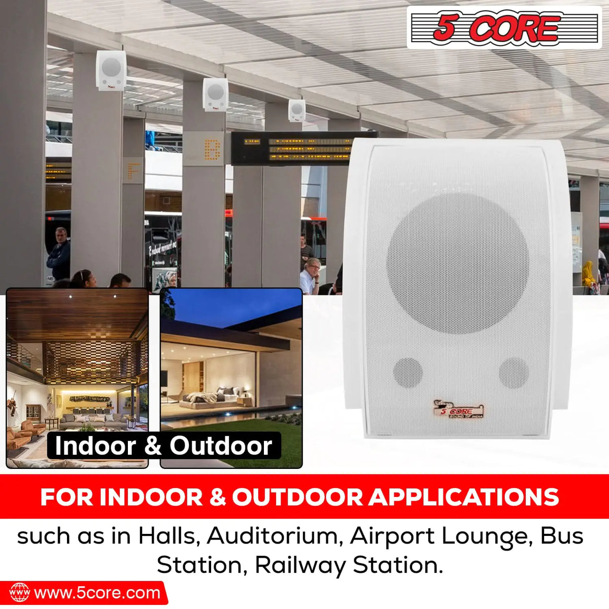 5Core 100W Outdoor Speakers