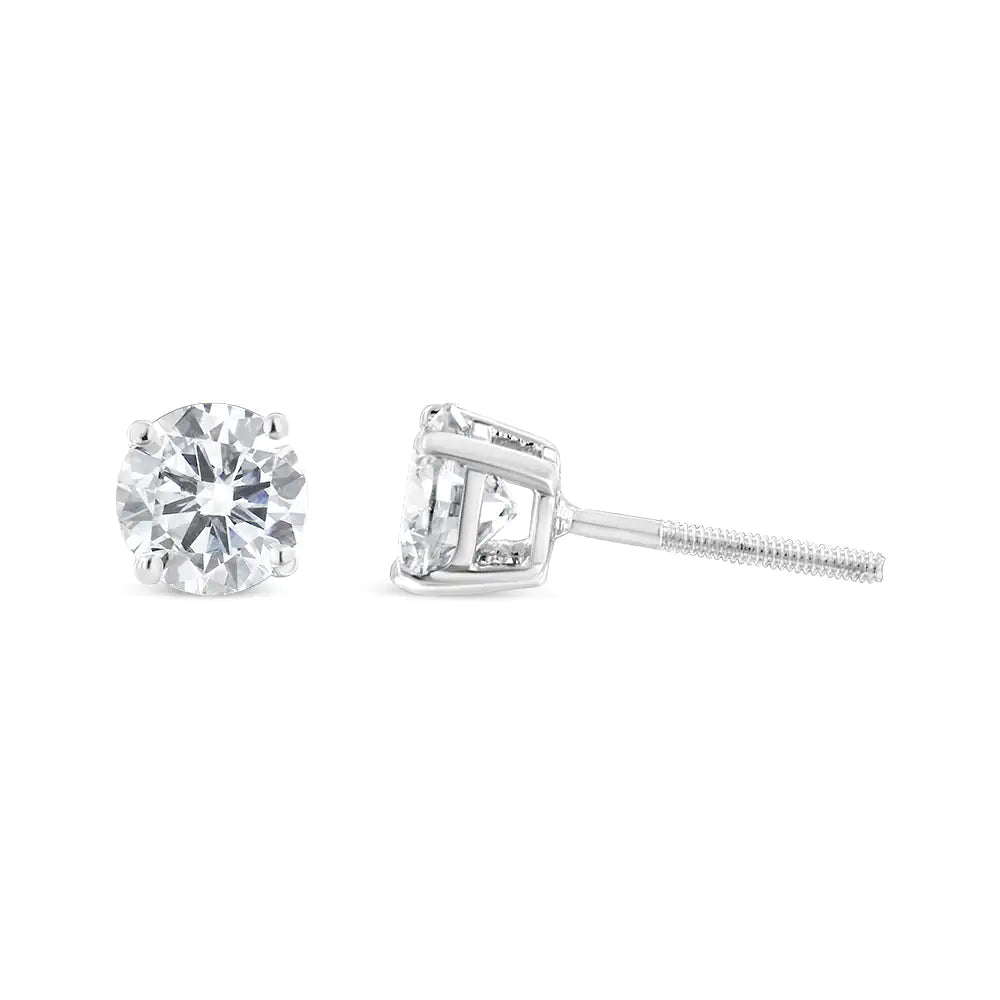 14K Gold Lab Grown Stud Earrings
