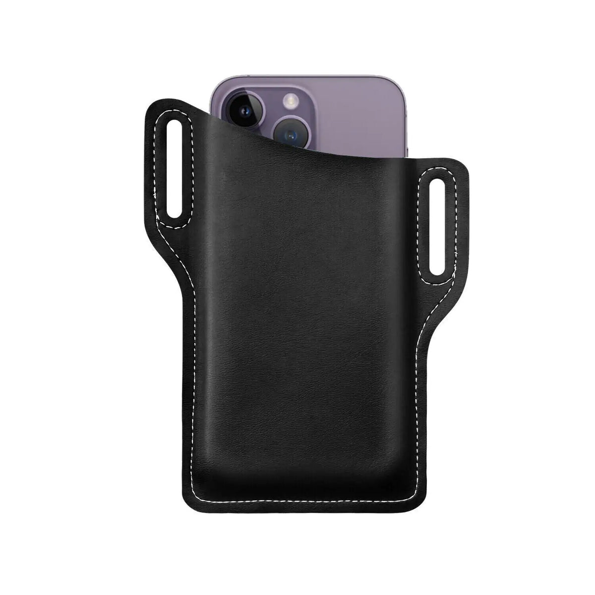 Men Cell Phone Belt Bag Loop Waist Holster Pouch Case Leather