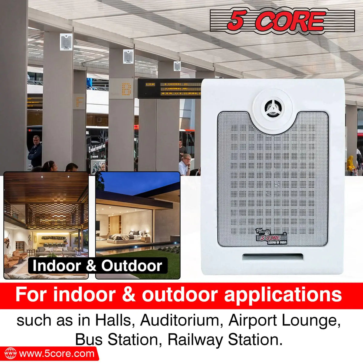 5Core 500W Outdoor Speakers