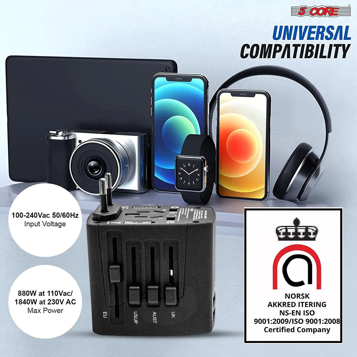 Universal Travel Adapter International Power Adapters 3