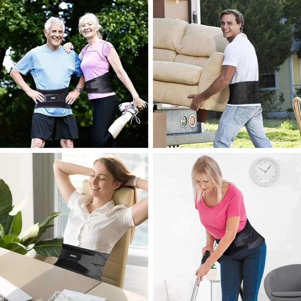 Adjustable Lower Back Brace Lumbar Support Waist Belt Men Pain