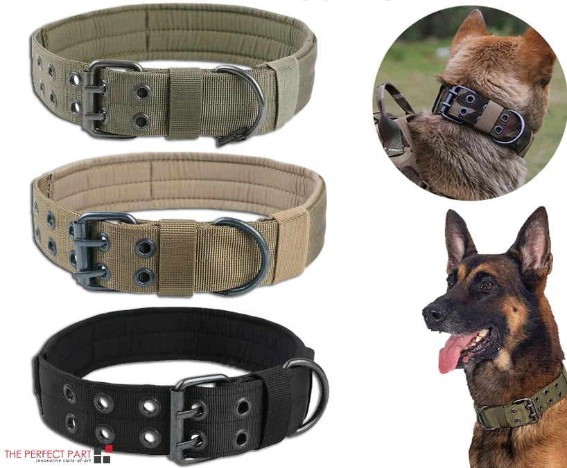 2" Tactical Heavy Duty Nylon Dog Collar K9 Military Metal Buckle