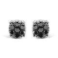 Men's 10K Yellow Gold 1.00 Cttw White Black Treated Diamond
