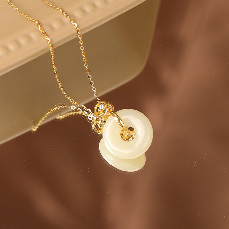 925 Silver Jade Clavicle Necklace