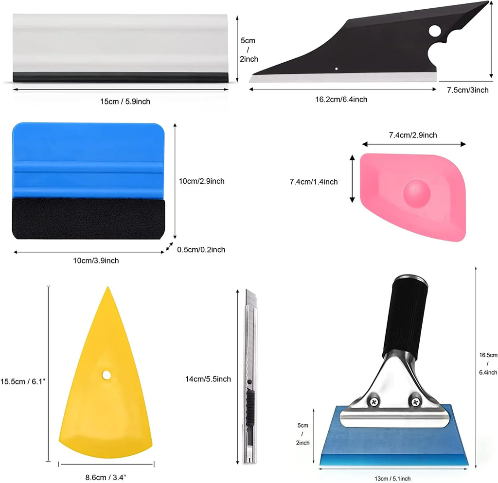 29 Window Tint Tools Kit Car Auto Film Tinting Scraper Squeegee
