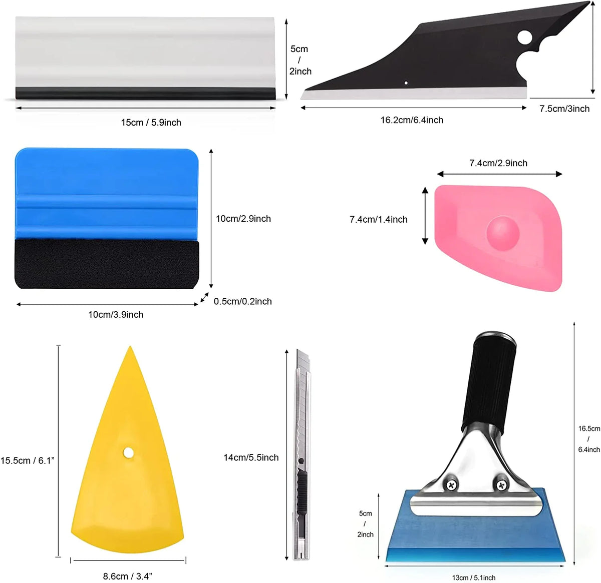 29 Window Tint Tools Kit Car Auto Film Tinting Scraper Squeegee