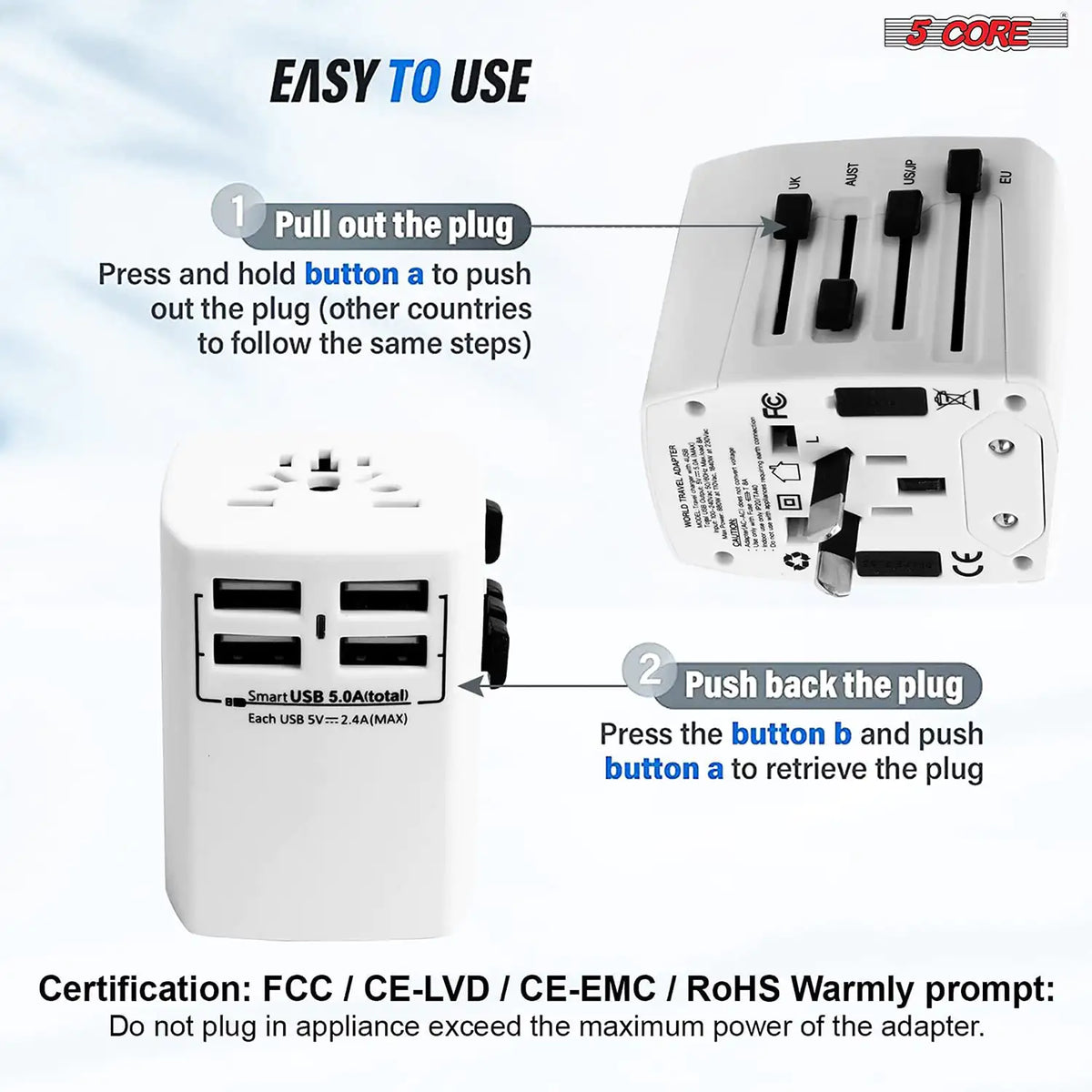 Universal Travel Adapter International Power Adapters 3
