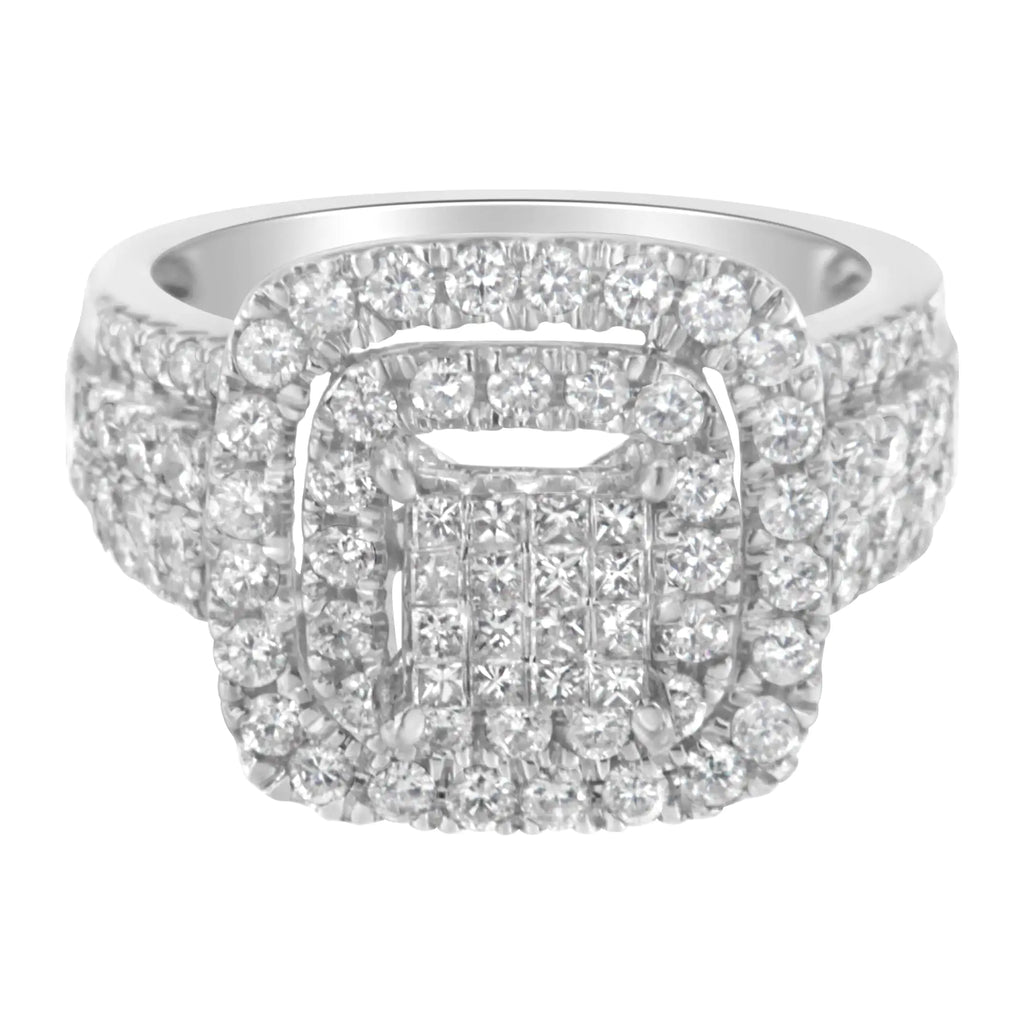 14KT White Gold Diamond Cocktail Ring