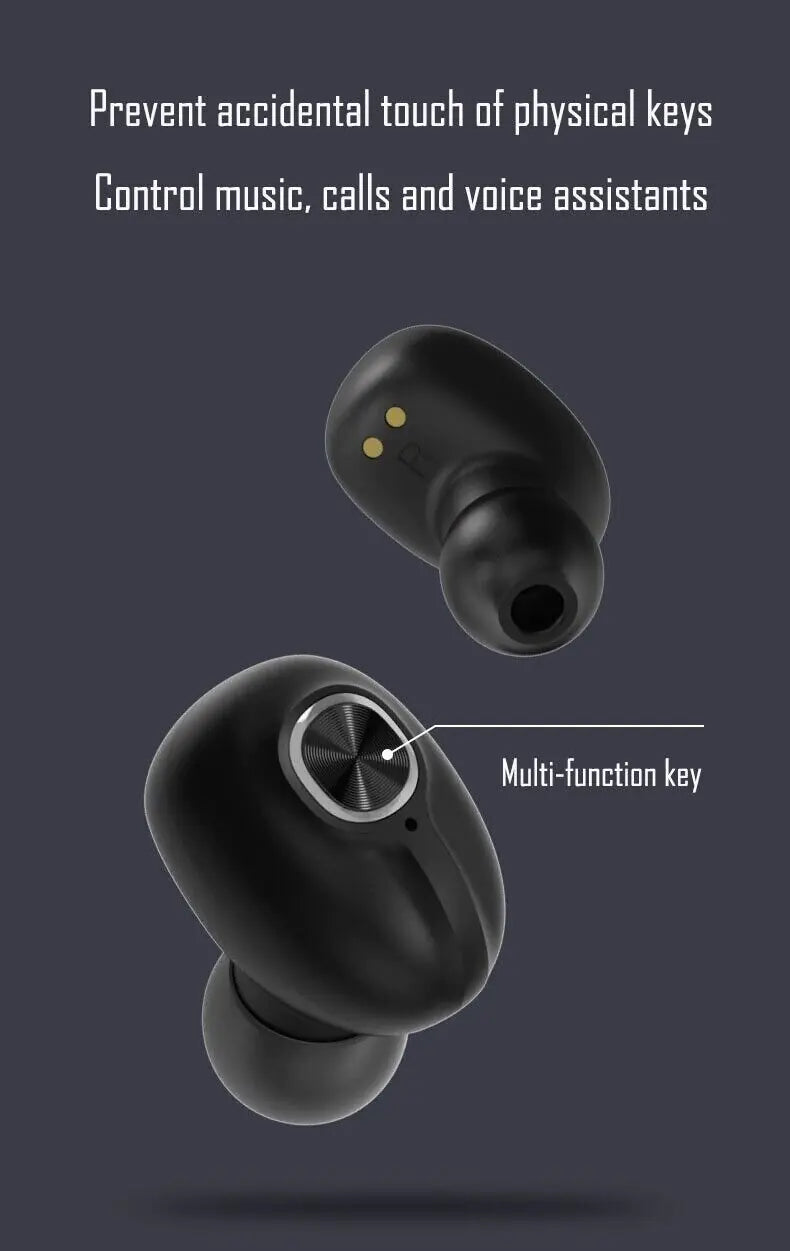 TWS Bluetooth Earbuds Waterproof Bluetooth 5.1 Headset Noise