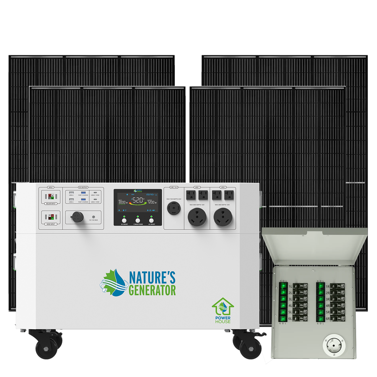 Powerhouse Gen 2 Solar Generator and Transfer Switch