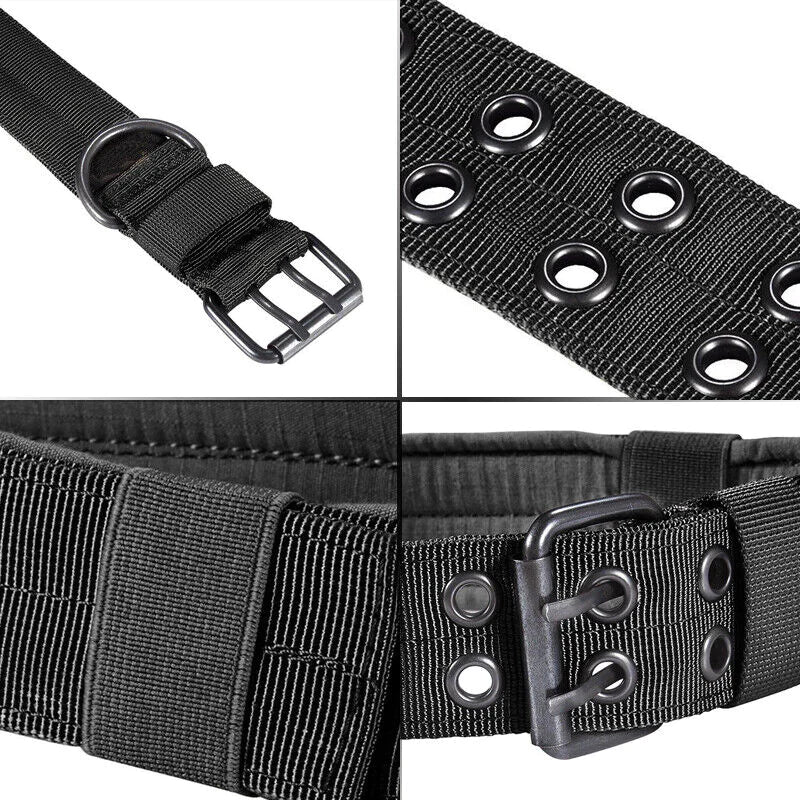 2" Tactical Heavy Duty Nylon Dog Collar K9 Military Metal Buckle