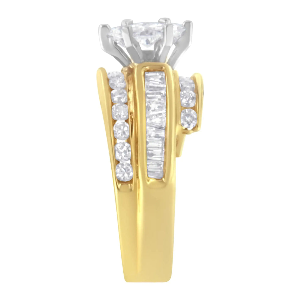 14KT Two-Tone Diamond Cocktail Ring