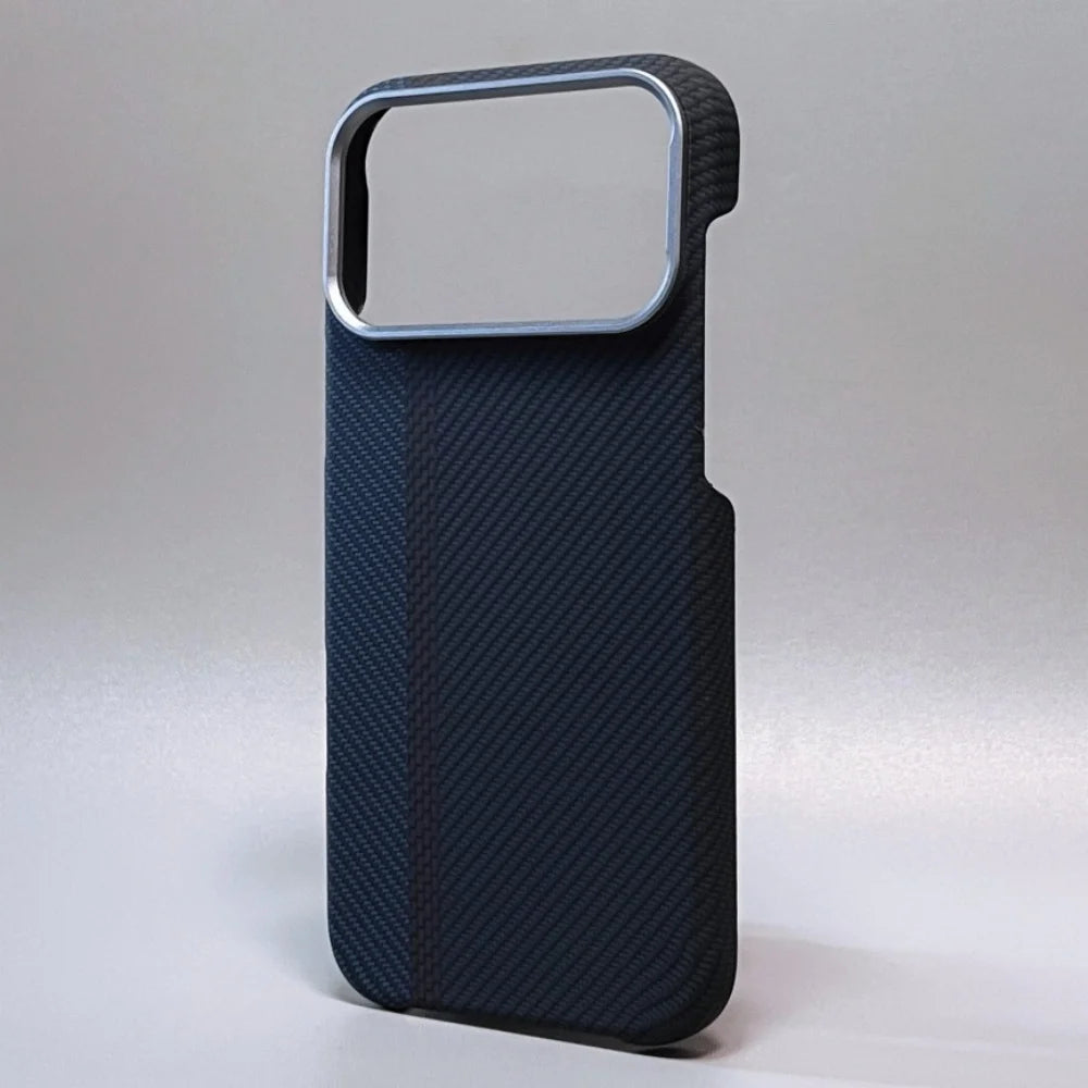 Magnetic Kevlar Texture High Quality Fiber For Magsafe Case For iPhone 17 16 15 14 18 Pro Max Metal Lens Frame Shockproof Cover
