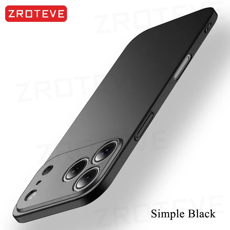 For iPhone 18 17 16 Pro Max 17e 16e 15 14 Plus 13 Mini Case ZROTEVE Ultra Slim Matte Hard PC Cover For IPhone17 Air Phone Case
