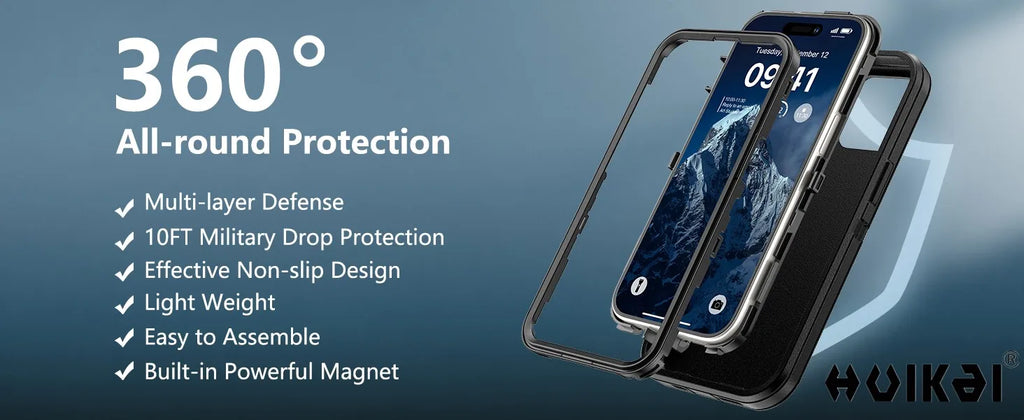 Case For iPhone 17 Pro Max iphone 16 Pro Max 16 15 Pro Max Heavy Duty Shock Absorption Full Body Protective Silicone Rubber Case