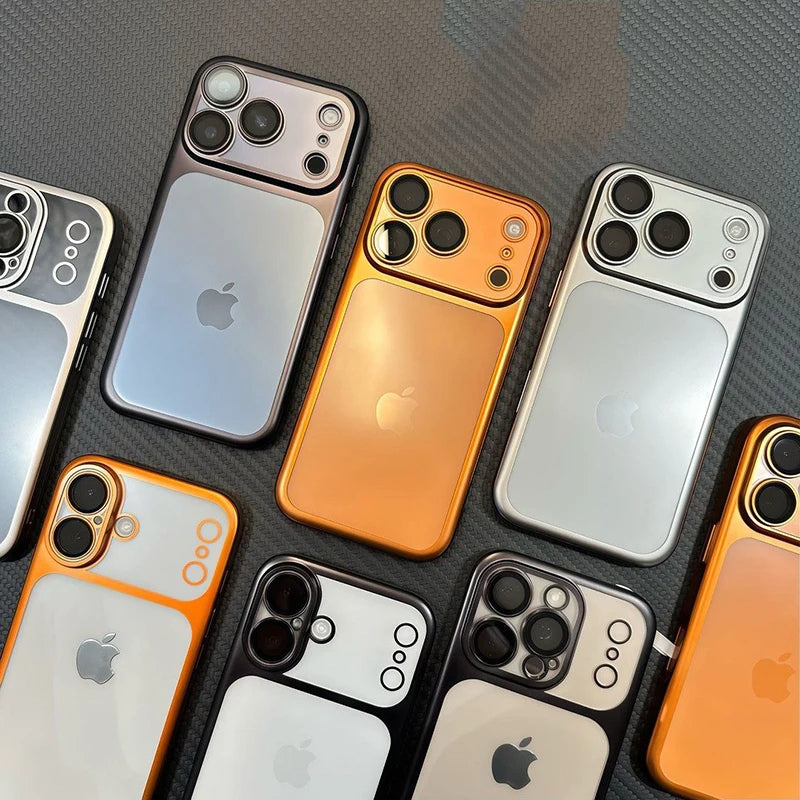 Luxury Plating Nano Matte Translucent Case For iPhone 18 17 16 Plus 15 14 13 Pro Max Air Lens Protection Matte BackPlate Cover