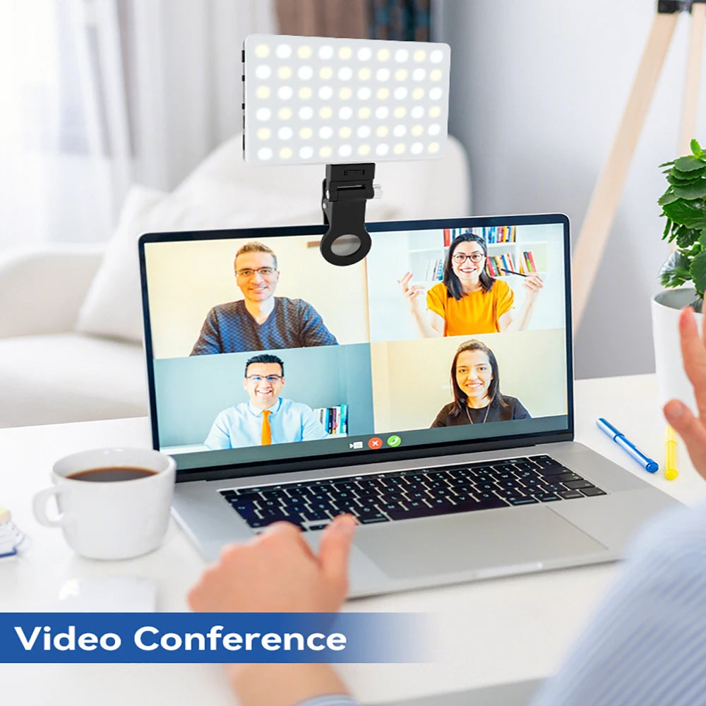 LED Mobile Phone Fill Light USB Type-C Dual Port Charging Universal Fill Lamp For Makeup Live Streaming Selfie Video Conference