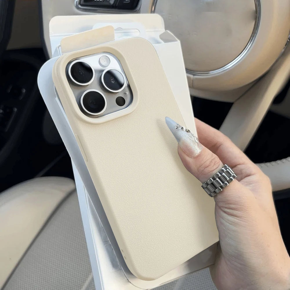 Leather TPU Phone Case For iPhone 17 Pro Max 18 16 13 11 15 14 Plus 12 Air 17Promax 16promax Shockproof Soft Funda Cover Coque