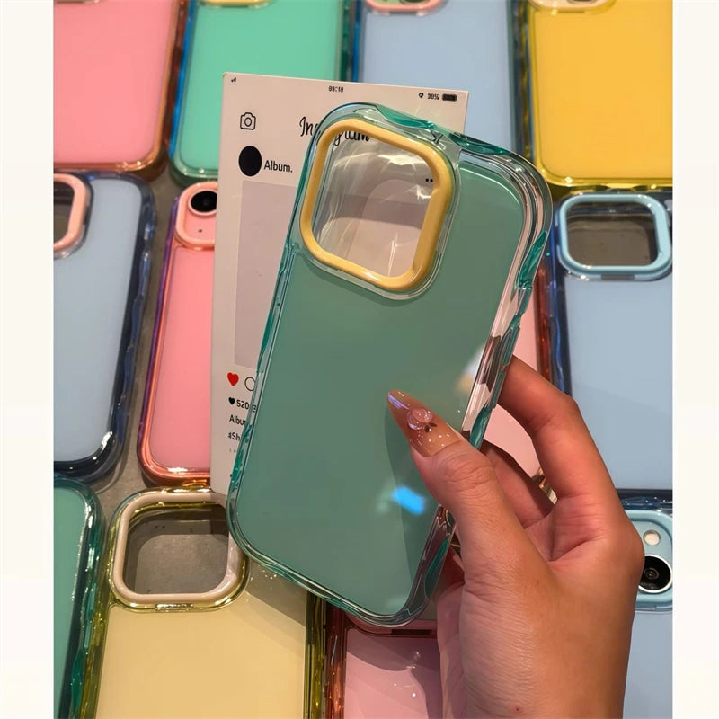 Luxury Jelly Candy Shockproof Case for iPhone 17 Air 16 15 14 Plus 13 12 11 Pro Max Soft Hit Color Bumper Armor Aesthetic Cover