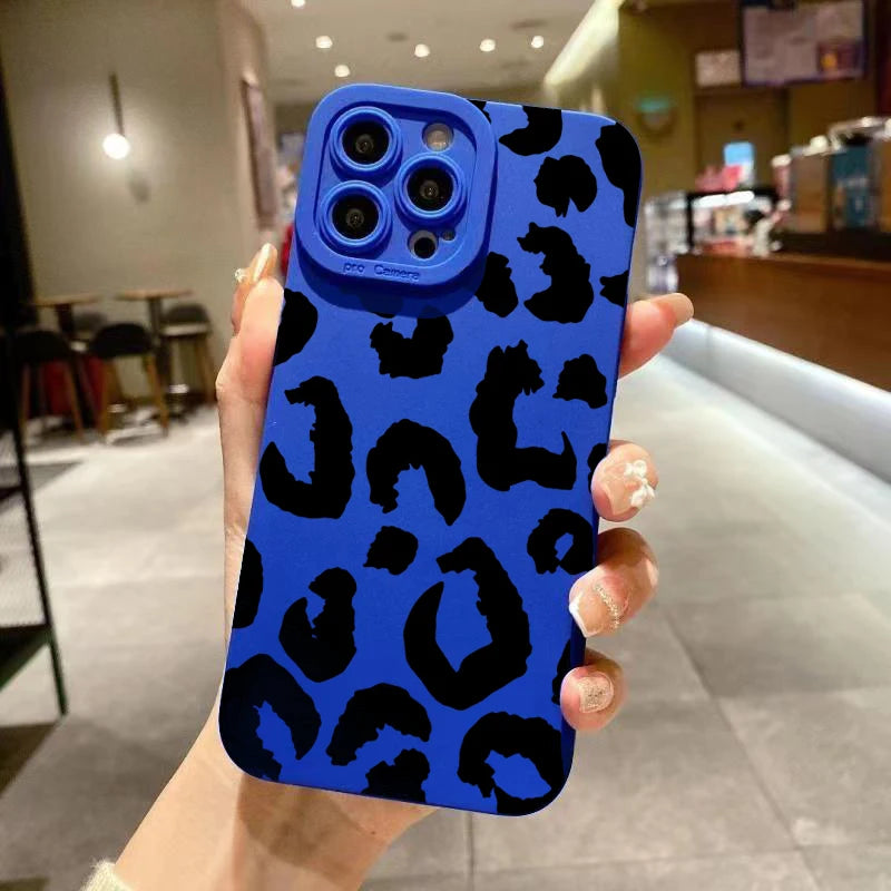 Leopard Design Camera Protective Phone Case for iPhone 16 Cases iPhone 18 17 Air 15 14 13 12 11 Pro Max 16 XR X 7 8 Plus Cover