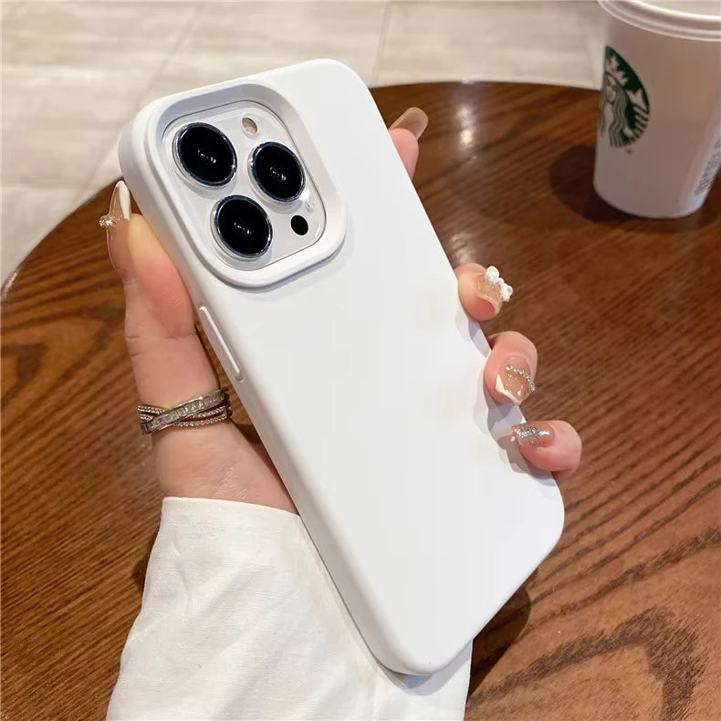 Liquid Silicone Rubber phone case for iphone 17 16 15 14 plus 13 12 11 pro max cover Luxury funda Cute Colors cases carcasa