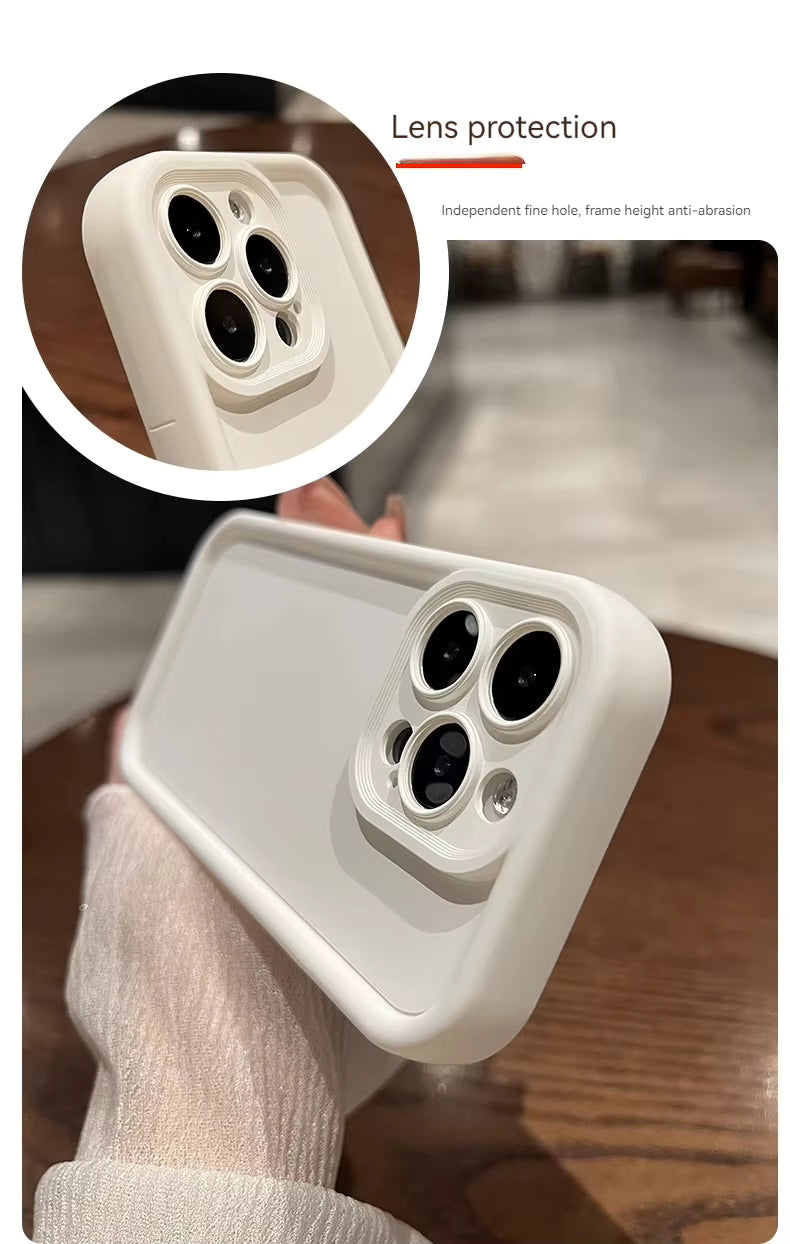 Cute Phone Case Phone for iPhone 16 15 14 13 12 11 Pro Max Soft Silicone Cover for iPhone X 14 15 Plus Case Camera Protection