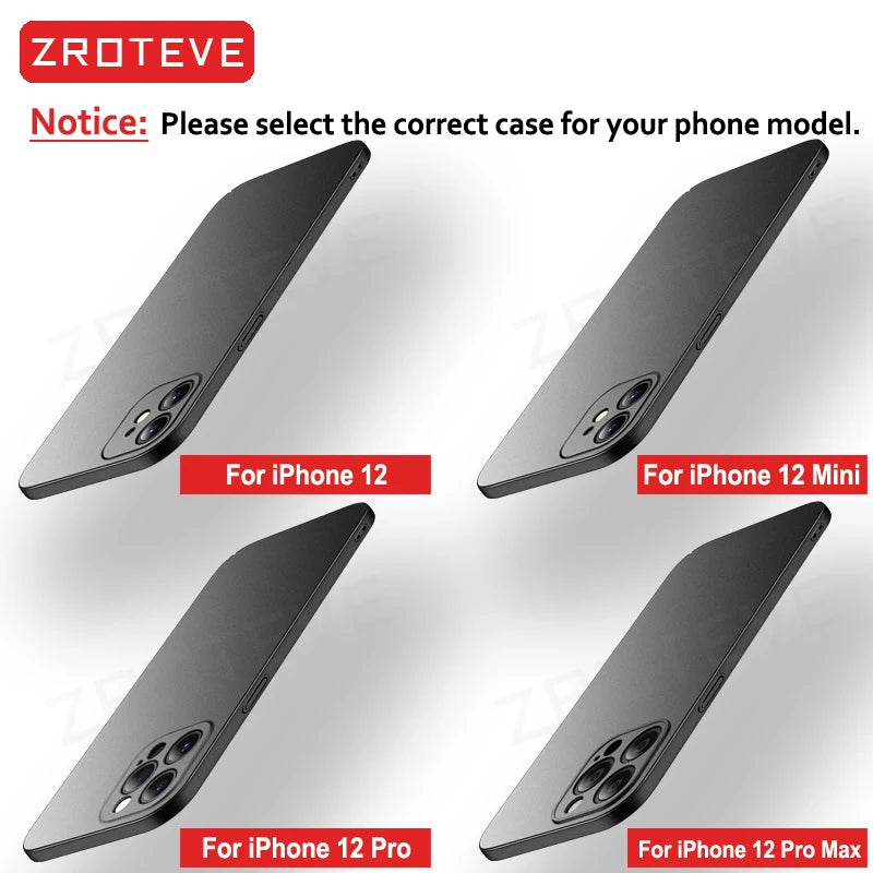 For iPhone 18 17 16 Pro Max 17e 16e 15 14 Plus 13 Mini Case ZROTEVE Ultra Slim Matte Hard PC Cover For IPhone17 Air Phone Case