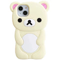 For iPhone 18 17 16 15 14 13 12 11 Pro Max Xs XR 6 7 8 Plus Cute Rilakkuma Bear Soft Silicone Cover Case