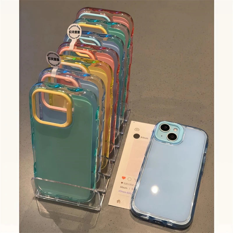 Luxury Jelly Candy Shockproof Case for iPhone 17 Air 16 15 14 Plus 13 12 11 Pro Max Soft Hit Color Bumper Armor Aesthetic Cover