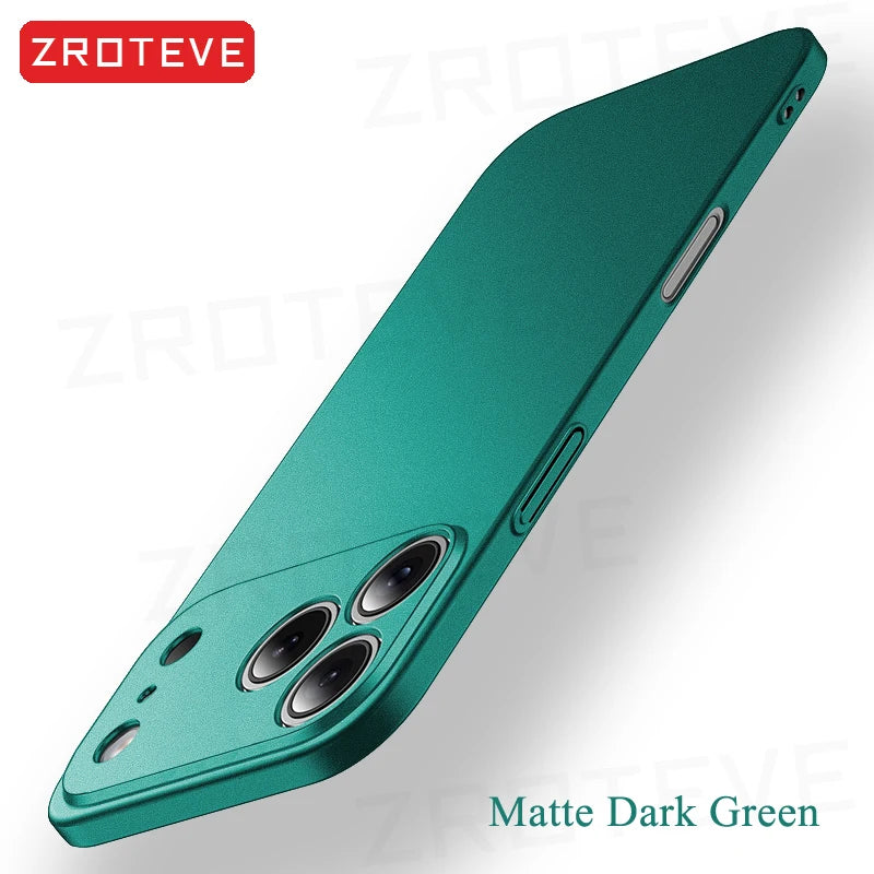 For iPhone 18 17 16 Pro Max 17e 16e 15 14 Plus 13 Mini Case ZROTEVE Ultra Slim Matte Hard PC Cover For IPhone17 Air Phone Case