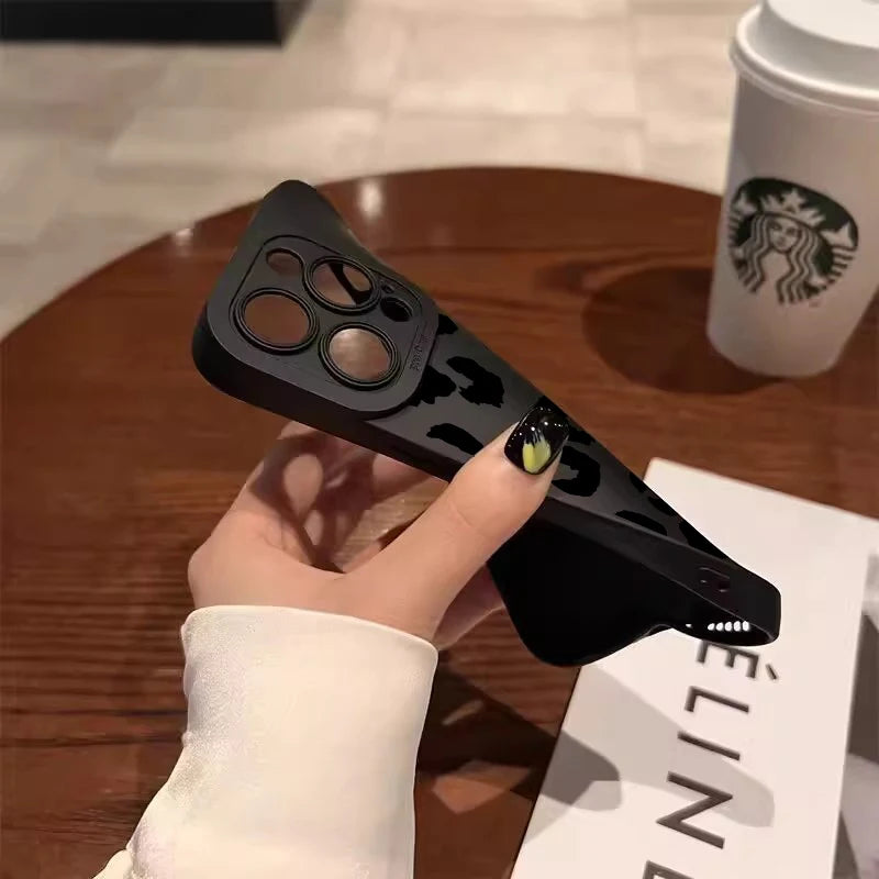 Leopard Design Camera Protective Phone Case for iPhone 16 Cases iPhone 18 17 Air 15 14 13 12 11 Pro Max 16 XR X 7 8 Plus Cover